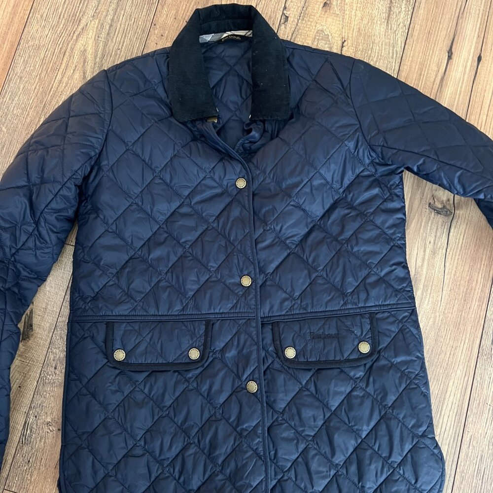 Barbour Navy Quilted Utility Jacket - image 4